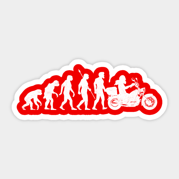 Evolution Biker Sticker by avshirtnation